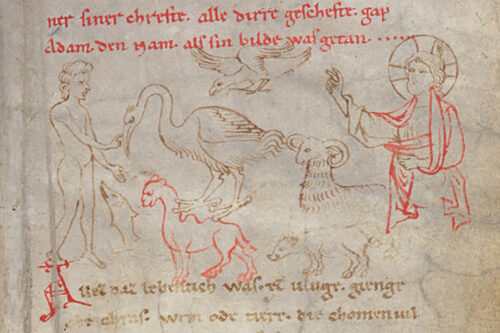 Detail from the Millstätter Genesis. Source: Wikpedia