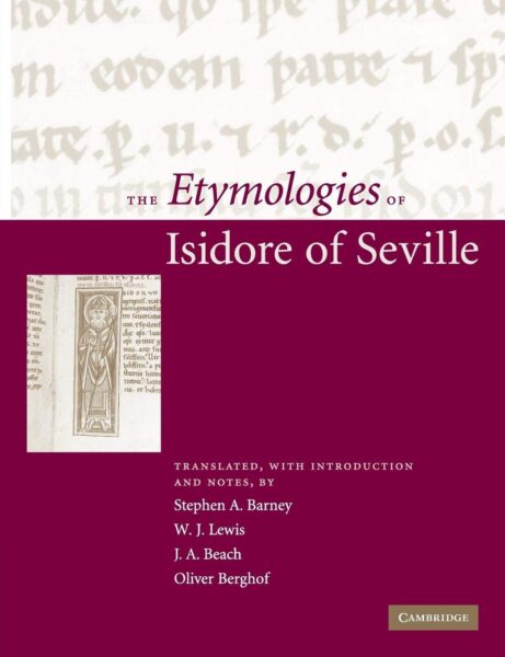 Isidore of Seville etymologies cover