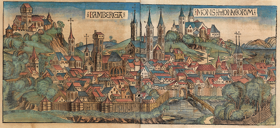 Bamberg from the Nürnberg Chronicles. Source: Wikipedia