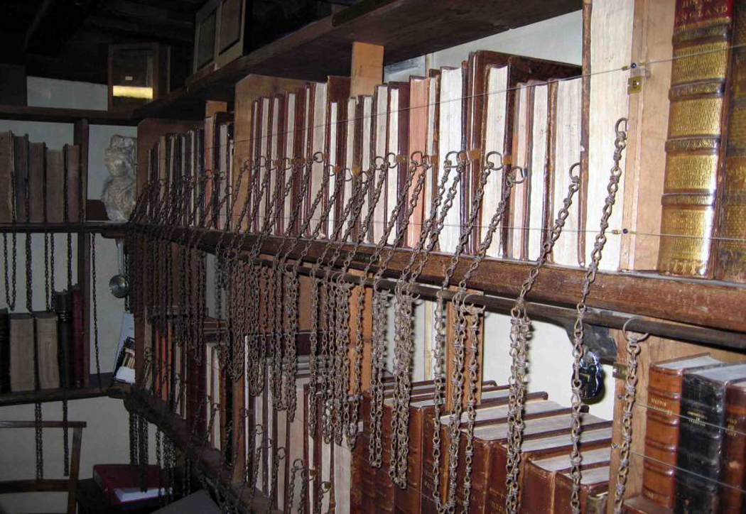 Chained Books in Wimborne Church Library