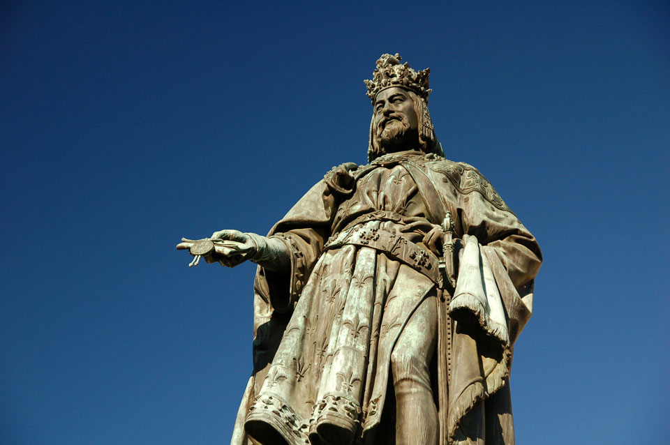 Charles IV - Statue in prague from 1848 by Ernst Julius Hähnel