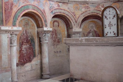 Interior of church at saint-senis