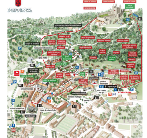 Map of the medieval festival of Santa Maria da Feira