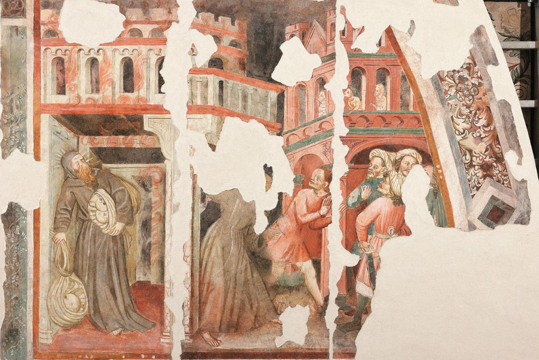 Pittore friulano del 1440 Due scene della vita del beato Odorico da Pordenone 1440