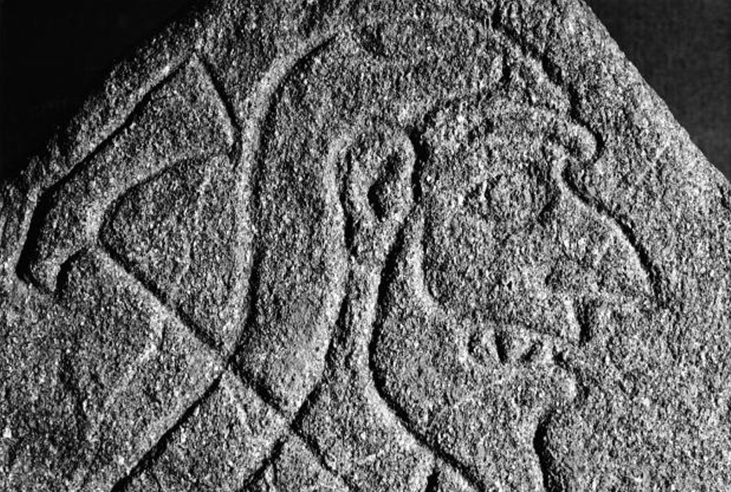 The Rhyne Man a Pictish stone carving from the 5th century