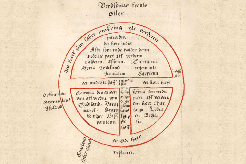 Map from Manuscript , MS M 306 © National Library of Sweden