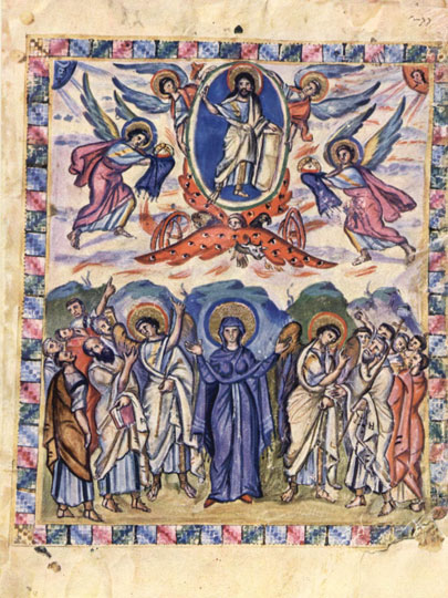 Ascension from the Rabula Evangeliary c. 586. Source: Wikipedia