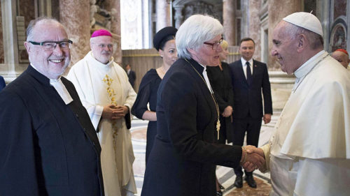 Pope Francis meets with the Swedish Archbishop in Rome 2016