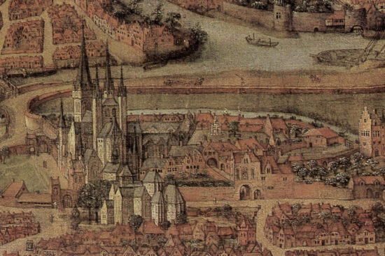 St. Bavos Abbey in Ghent before the destruction 1534