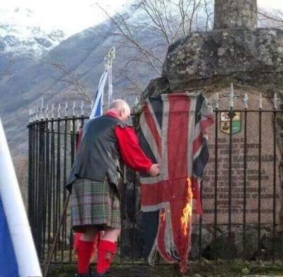 Burning the Union Jack in Glencoe