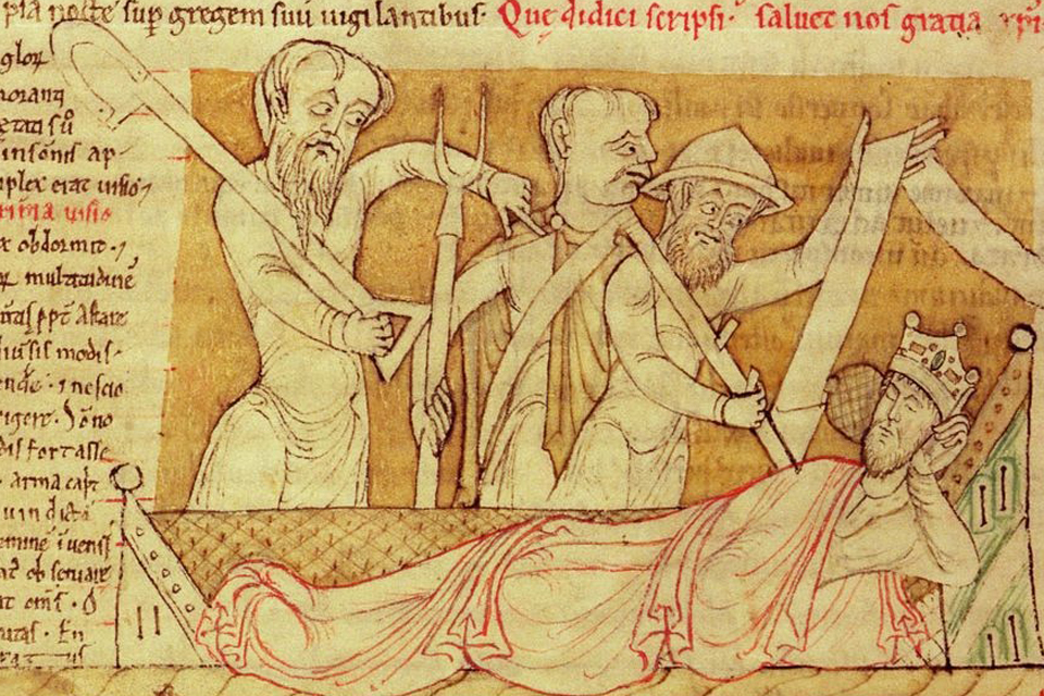 The Nightmares of Henry I (Oxford, Corpus Christi College, MS 157, pp. 382-83). Source: Wikipedia