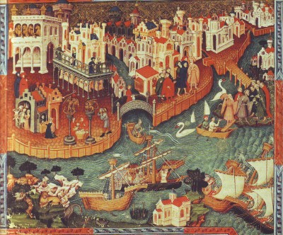 Marco Polo leaving venice in 1271