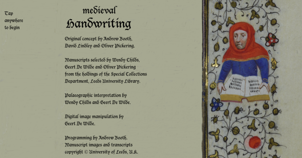 Medieval Handwriting app