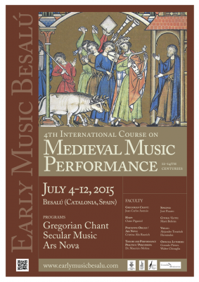 Medieval music performance in Besalu 2015  poster