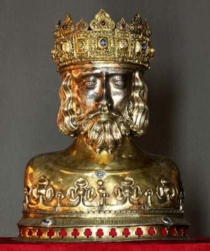 Reliquary Bust of St. Sigismund from Krakow. 14th century. Source: Pinterest